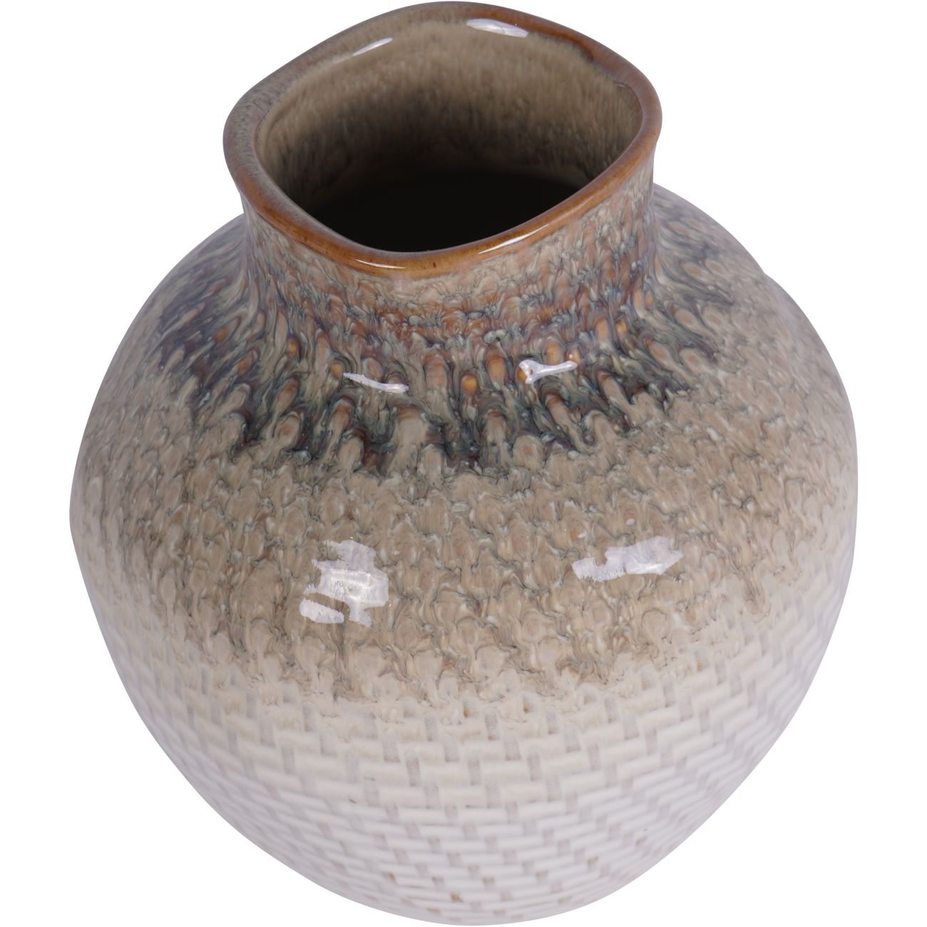 Ceramic Woven Ombre Vase | Small
